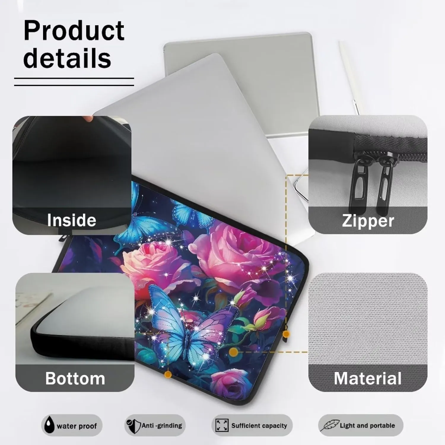 Laptop Bag for Women 10~17 inch Waterproof Computer Bags Lightweight Large Capacity Laptop Accessories for Work