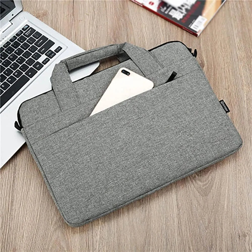 Laptop case Laptop Bag for Computer 13.3 14 15.6 Inch Waterproof Notebook Case Sleeve Shoulder Handbag Briefcase Bags(Grey,15.6)