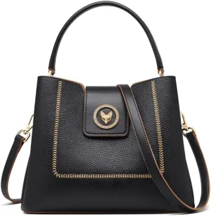 Leather Ladies Handbags, Autumn and Winter Bucket Shoulder Bags Large Capacity Commuter Ladies Handbags Diagonal Bags, Shopping Bags
