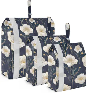 Leaves Flower Packing Cubes for Travel 3 Set Travel Organizer Bags Suitcase Organizer Bags Set for Travel Accessories