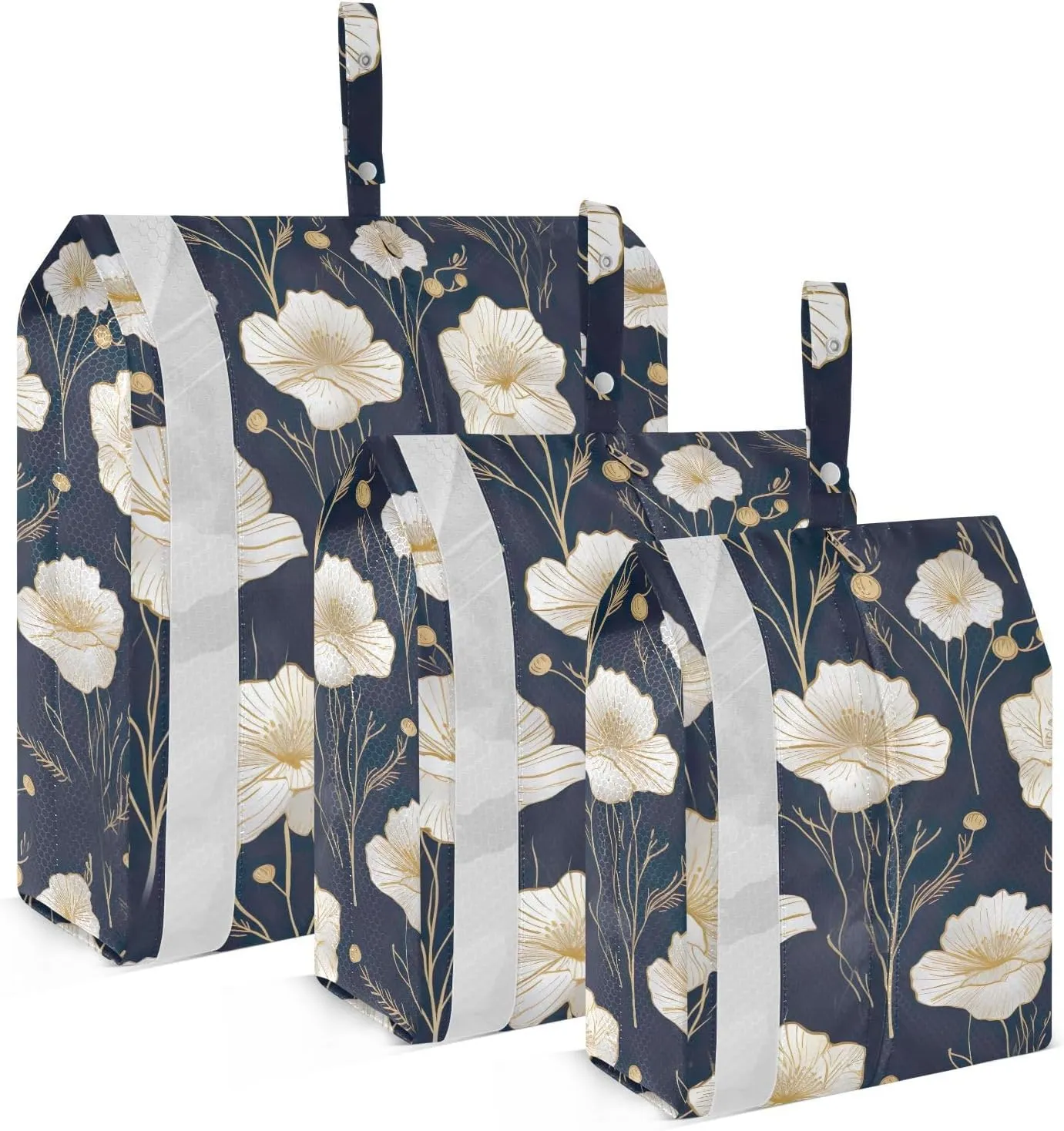Leaves Flower Packing Cubes for Travel 3 Set Travel Organizer Bags Suitcase Organizer Bags Set for Travel Accessories