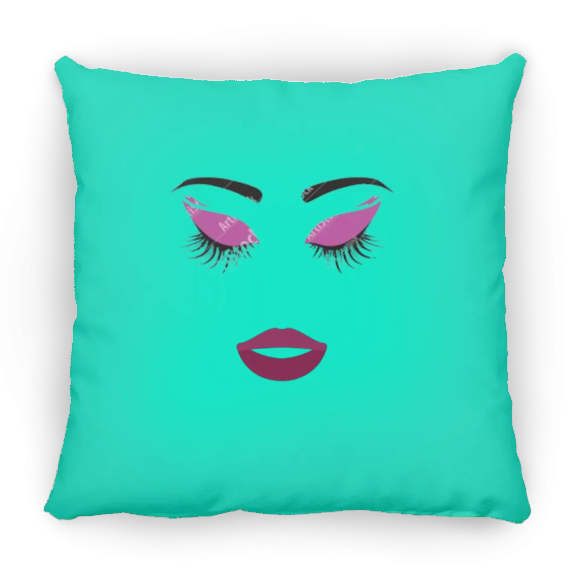 Luscious Lips Large Square Pillow