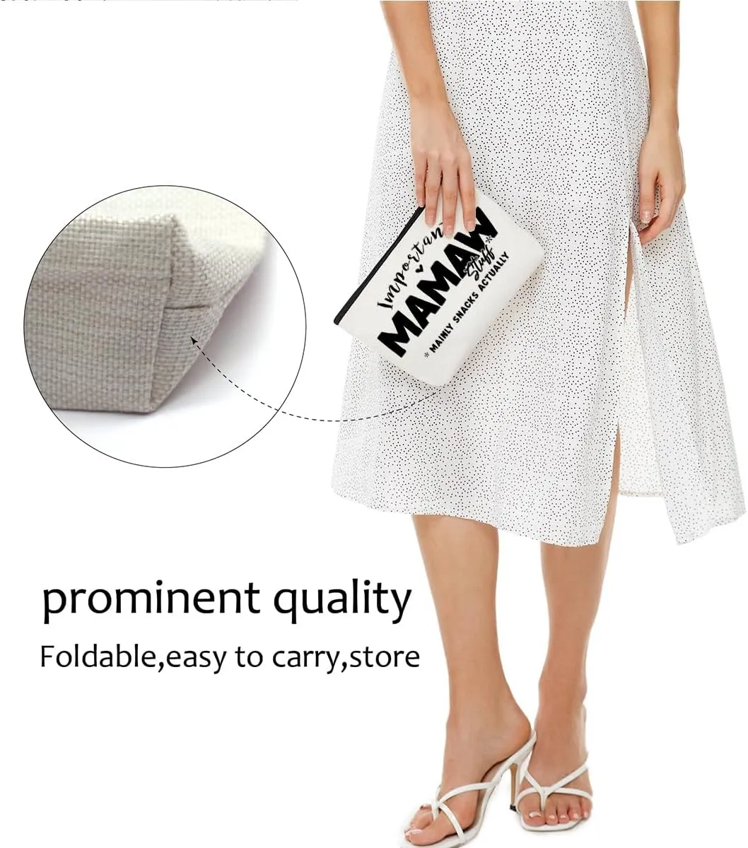 Mamaw Gifts Grandma Gifts Makeup Bag, Gifts for Grandma, Grandma Birthday Gifts Toiletry Bag, Grandmother Gifts Cosmetic Bag, Mothers Day Grandmothers Day Christmas Retirement Gifts for Women Granny