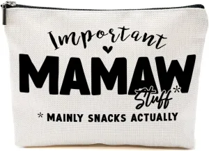 Mamaw Gifts Grandma Gifts Makeup Bag, Gifts for Grandma, Grandma Birthday Gifts Toiletry Bag, Grandmother Gifts Cosmetic Bag, Mothers Day Grandmothers Day Christmas Retirement Gifts for Women Granny