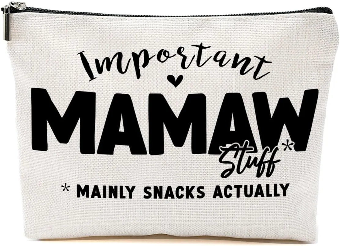 Mamaw Gifts Grandma Gifts Makeup Bag, Gifts for Grandma, Grandma Birthday Gifts Toiletry Bag, Grandmother Gifts Cosmetic Bag, Mothers Day Grandmothers Day Christmas Retirement Gifts for Women Granny