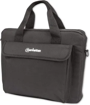 MANHATTAN 12.5 Inch Laptop Briefcase Shoulder Bag - Ultra-Lightweight - for Carrying Laptop, Notebook, Macbook, Tablet - Black, 3 Yr Mfg Warranty  439862