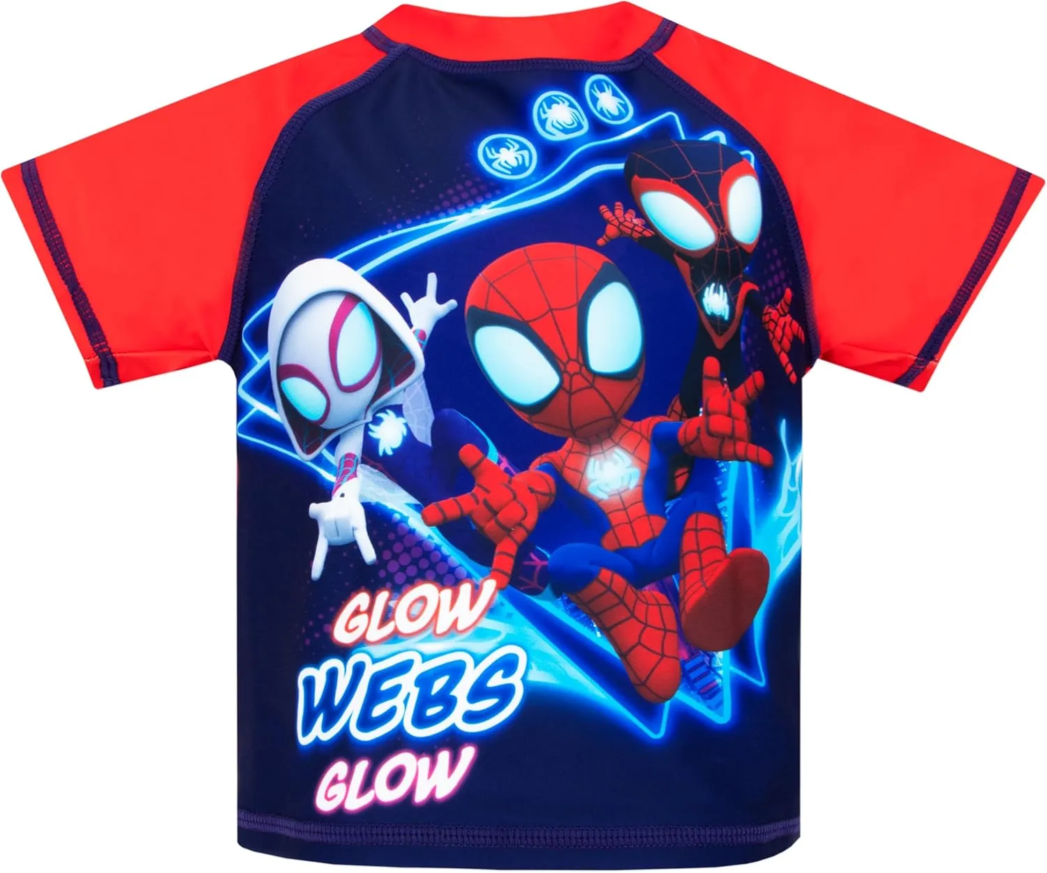 Marvel Spidey and His Amazing Friends Two Piece Boys Swimsuit | Spiderman Swimsuit for Boys | Bathing Suit Set