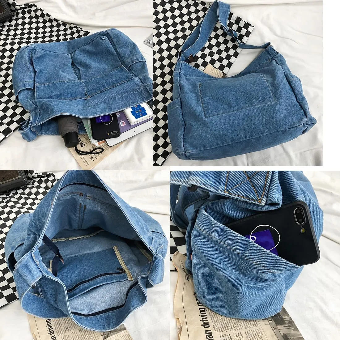 Messenger Bag Hobo Crossbody Bags for Women Canvas Bag Crossbody Tote Bag Shoulder Bag