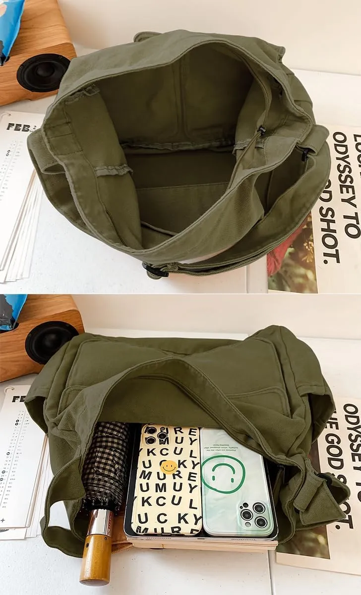Messenger Bag Hobo Crossbody Bags for Women Canvas Bag Crossbody Tote Bag Shoulder Bag