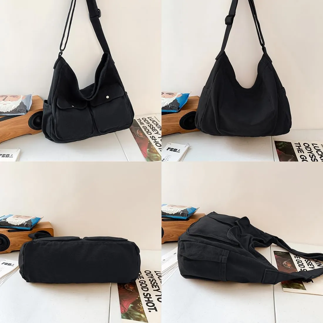 Messenger Bag Hobo Crossbody Bags for Women Canvas Bag Crossbody Tote Bag Shoulder Bag