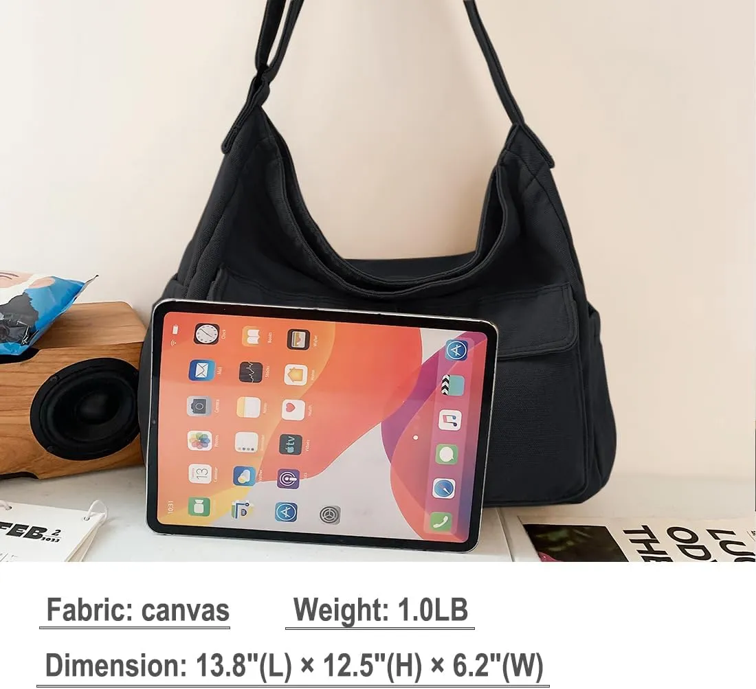 Messenger Bag Hobo Crossbody Bags for Women Canvas Bag Crossbody Tote Bag Shoulder Bag