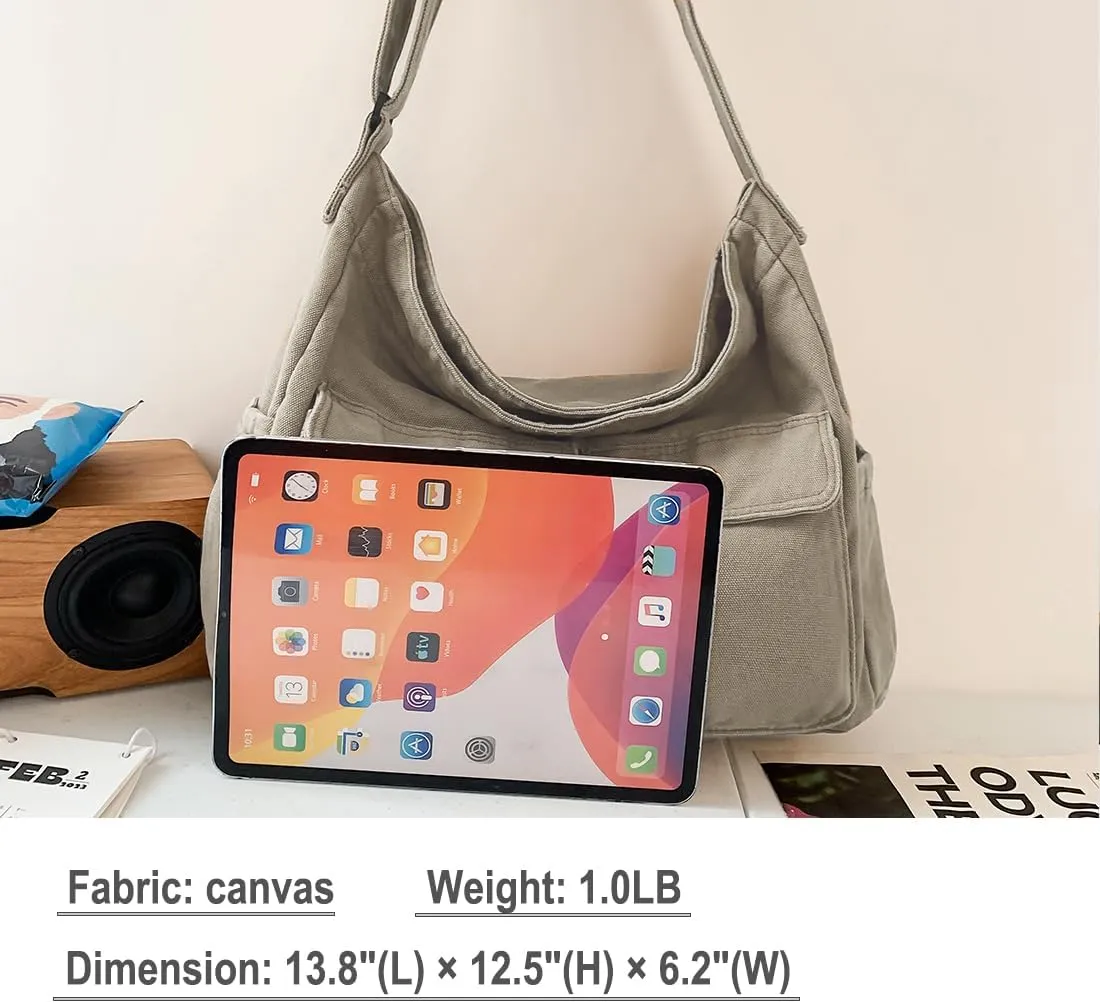 Messenger Bag Hobo Crossbody Bags for Women Canvas Bag Crossbody Tote Bag Shoulder Bag