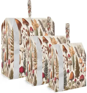 Mushrooms Forest White Packing Cubes for Travel 3 Set Packing Cubes Large Luggage Cubes for Travel Accessories
