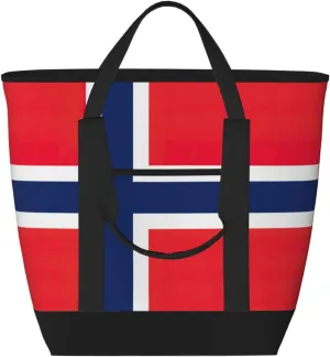 Norwegian flag Women's tote bags and reusable women's beach bags are suitable for travel insulation and cooling bags.