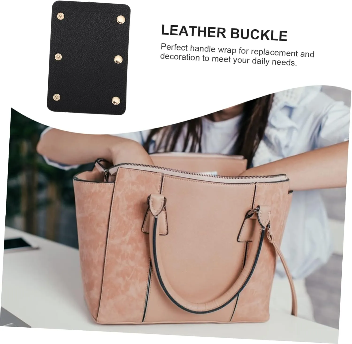 NUOBESTY 4 Pcs Purse Handle Saddle Bag Handle Wrap Light Weight Protector for Shopping Bags Cover