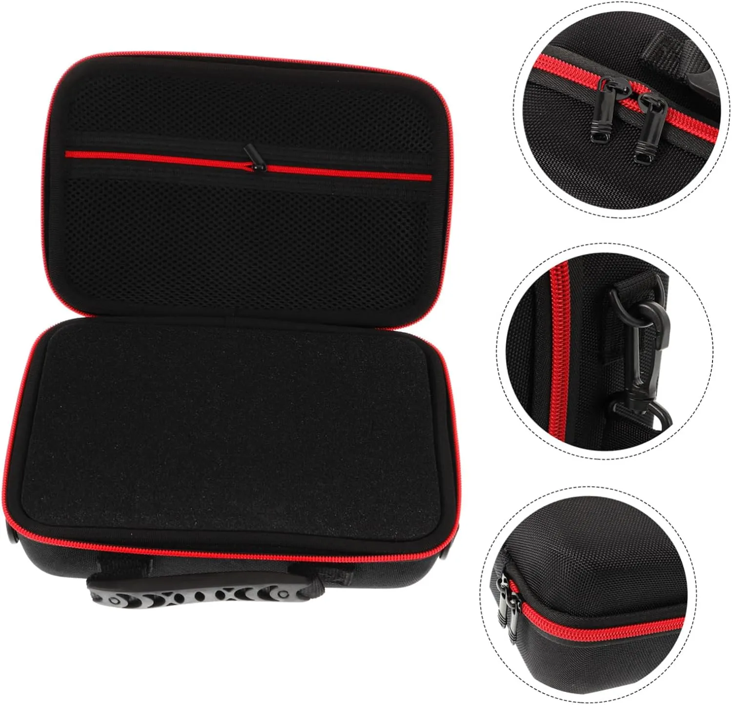 NUOBESTY Small Camera Bag with Padded Hard Case Travel Camera Storage Pouch DIY Design with Compartments Durable Splashproof for Digital Equipment Protection
