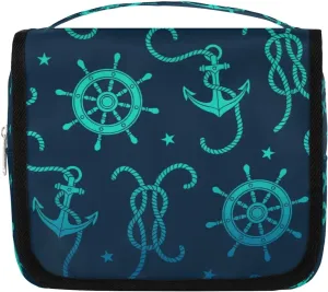 Ocean Ropes Hanging Travel Toiletry Bag Cosmetic Bag Portable Wash Bag with Hook for Bathroom Accessories Toiletries Cosmetics