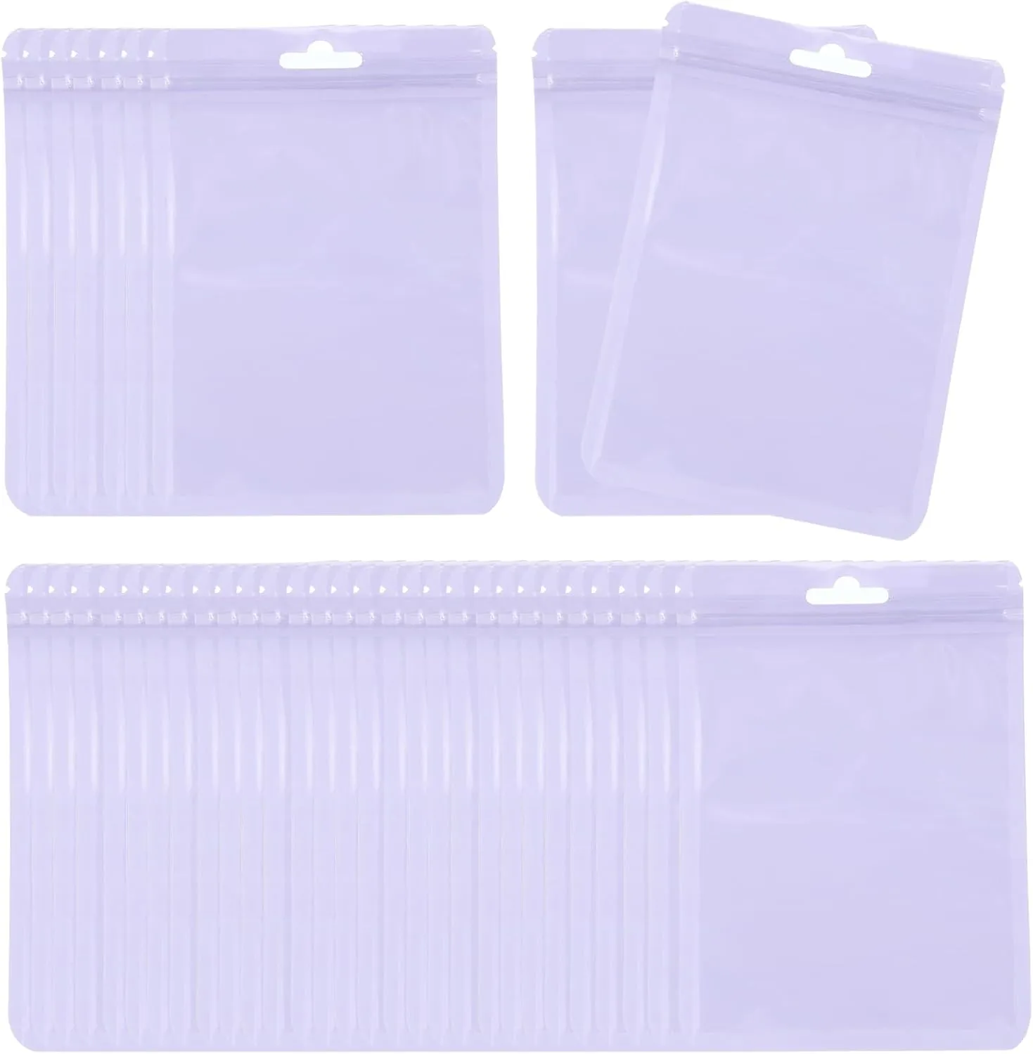 PATIKIL Jewelry Anti Oxidation Bag, 100 Pcs PVC Jewelry Anti Tarnish Storage Zipper Bags for Packaging Jewelry, Earrings, Rings, Necklaces, 4 x 6 Inch, Purple