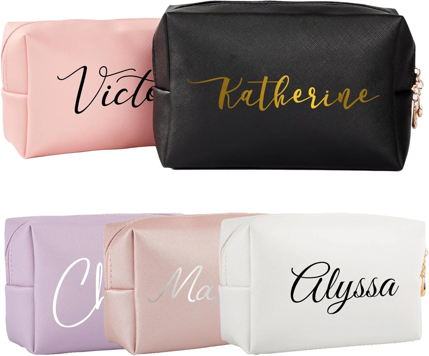 Personalized Makeup Bag Toiletry Bag Travel Cosmetic Bags for Women Gifts Makeup Organizer Portable for Girls Custom Name Large Capacity