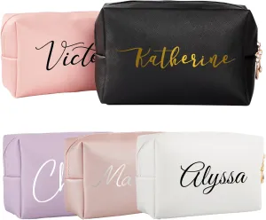 Personalized Makeup Bag Toiletry Bag Travel Cosmetic Bags for Women Gifts Makeup Organizer Portable for Girls Custom Name Large Capacity