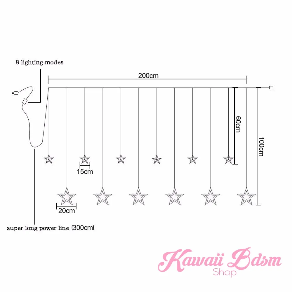 Playground Tent Star Light Curtains
