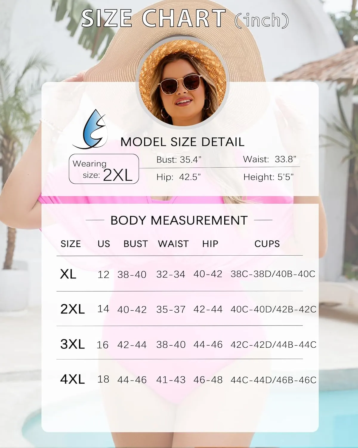 Plus Size One Piece Swimsuit for Women Modest Tummy Control Bathing Suit Mesh Sleeve Flattering Slimming Swim Suits