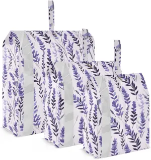Purple Plants Packing Cubes for Travel 3 Set Packing Cubes Large Luggage Organizer Bags for Travel Accessories