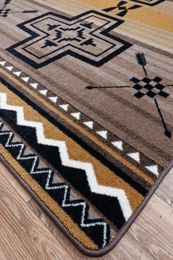 "Brazos - Old Gold" Western Area Rugs - Choose from 6 Sizes!