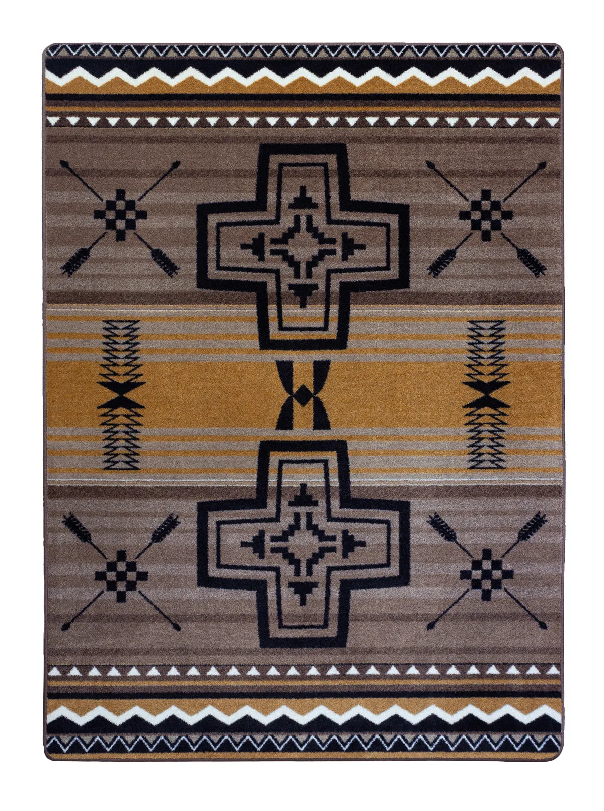"Brazos - Old Gold" Western Area Rugs - Choose from 6 Sizes!