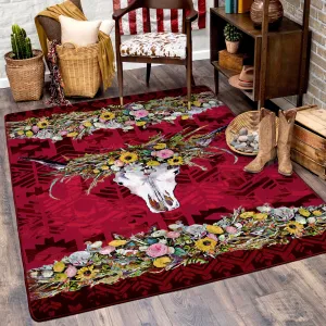 "Briscoe Red" Western Area Rugs - Choose from 6 Sizes!