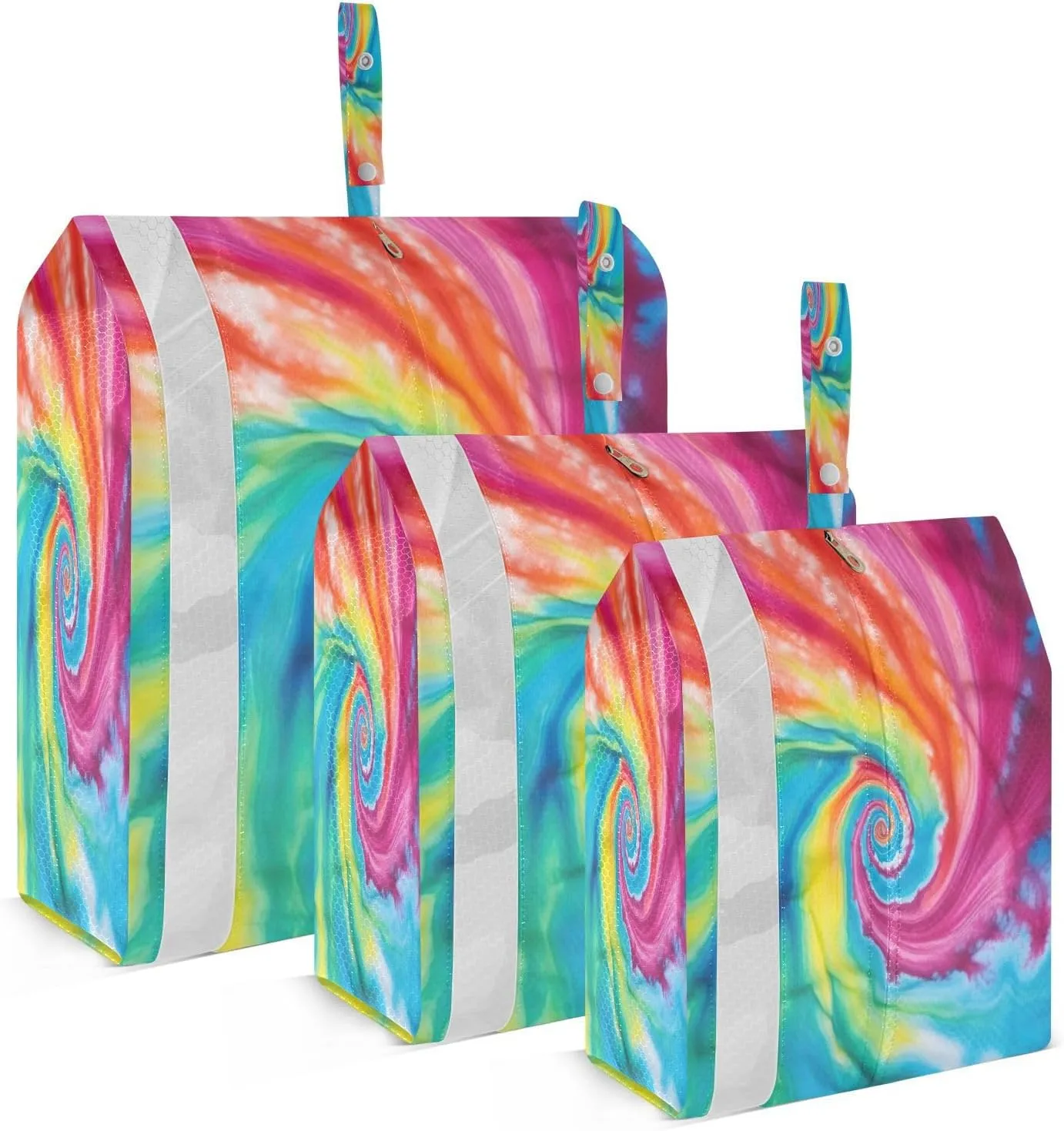 Rainbow Tie Dye Packing Cubes for Travel 3 Set Packing Compression Cubes Suitcase Organizer Bags for Travel Accessories