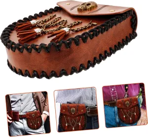 Renaissance Belt Pouch Medieval Waist Pack Bag Pu Leather Retro Waist Pouch Vintage Costumes Accessories Party Supply