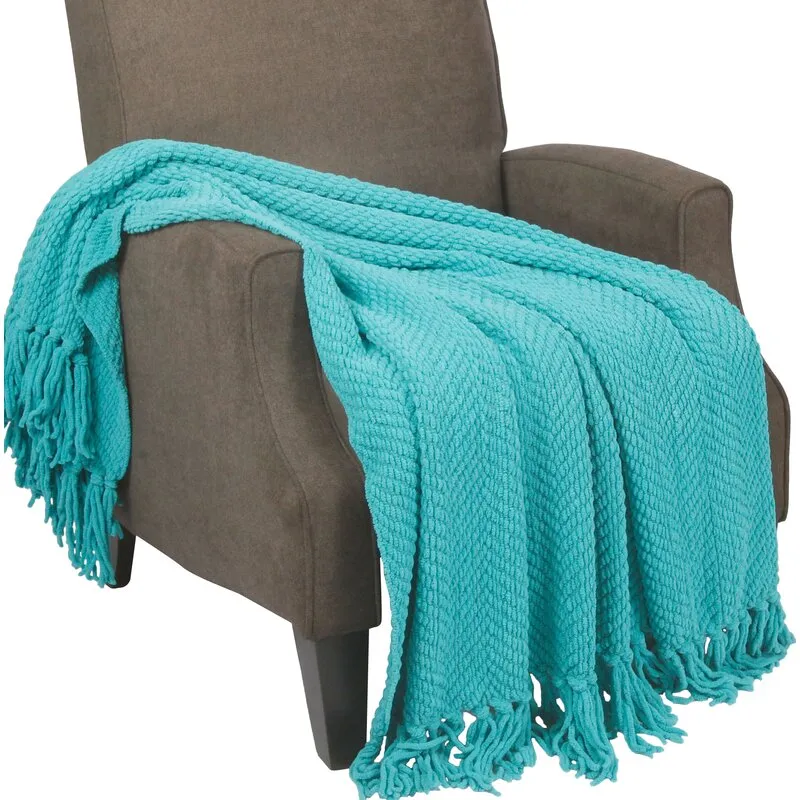 Resoland Polyester Knitted/Woven Tweed Throw