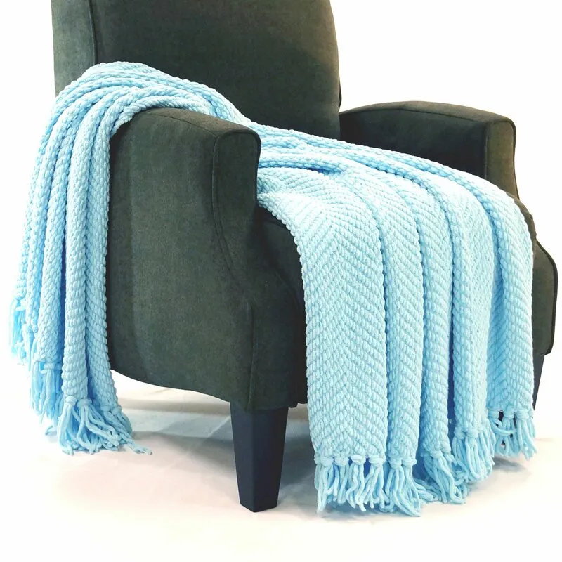 Resoland Polyester Knitted/Woven Tweed Throw