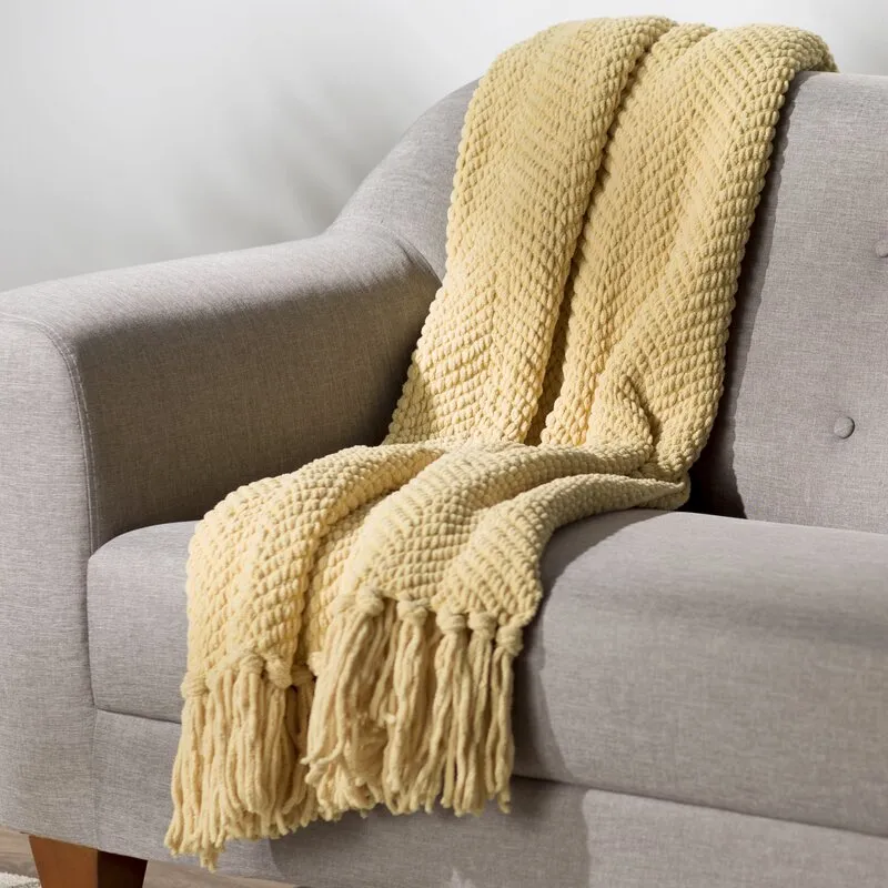 Resoland Polyester Knitted/Woven Tweed Throw