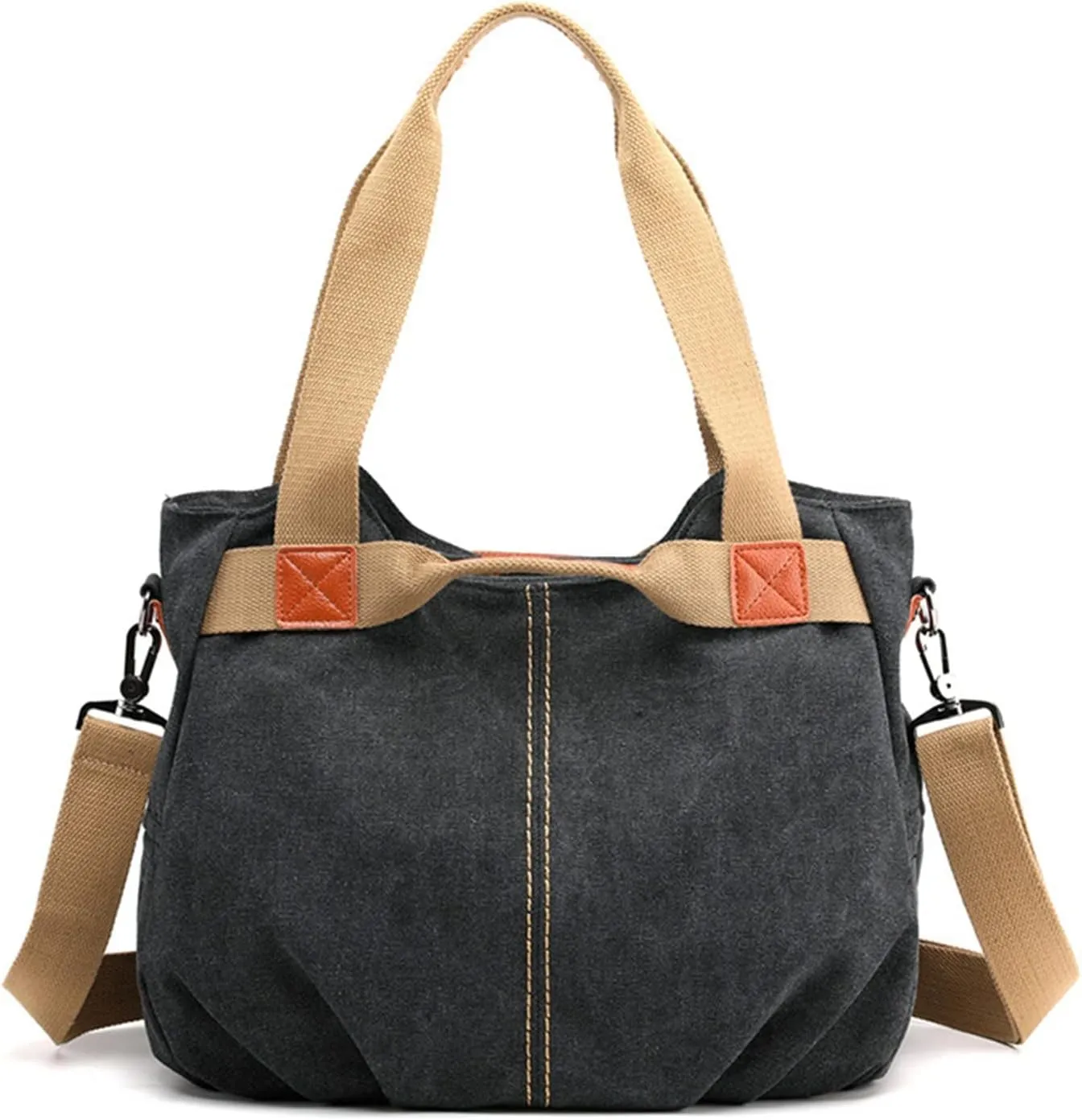 Retro Fashion One Shoulder Crossbody Women's Bag Large Capacity Fashion Handbag Women's Simple Mens (Black, One Size)
