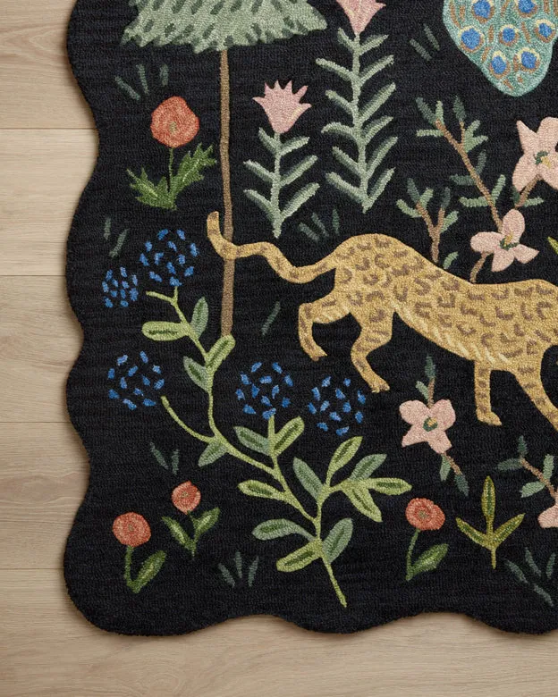Rifle Paper Co. x Loloi Silhouette Black Rug