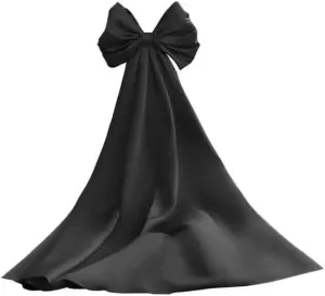 RunaCelle Removable Satin Big Bow Sleeves Satin Cloak for Wedding Dress Bridal Accessories Long Detachable Sleeves Train