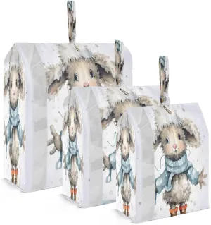 Sheep Cute Winter Packing Cubes for Travel 3 Set Travel Packing Cubes Luggage Bags for Travel Accessories