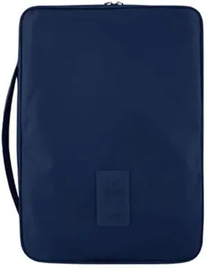 Shirt Tie Organizer Packing Travel Storage Pouch Waterproof for Men Women (Navy)