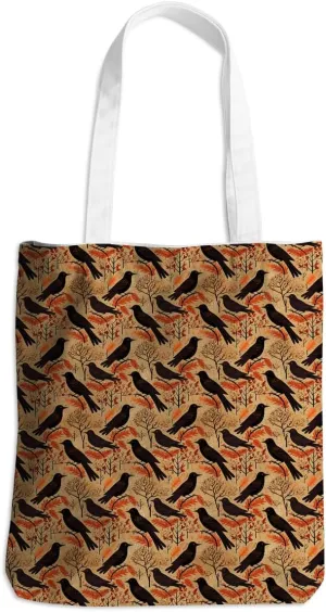 Single-Side Printed Fall Halloween Canvas Tote Bag for Women Pumpkin Autumn Thanksgiving Reusable Grocery Bags