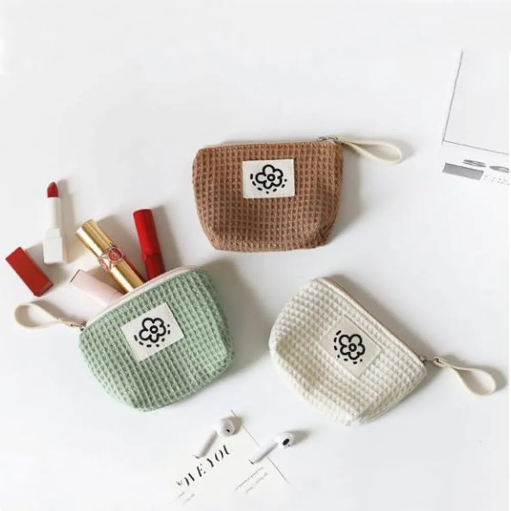 Small Cosmetic Bag,Makeup Bags, lipstick pouch Beauty Makeup Lipstick Cosmetic Accessories Organizer Women and Girls (green)