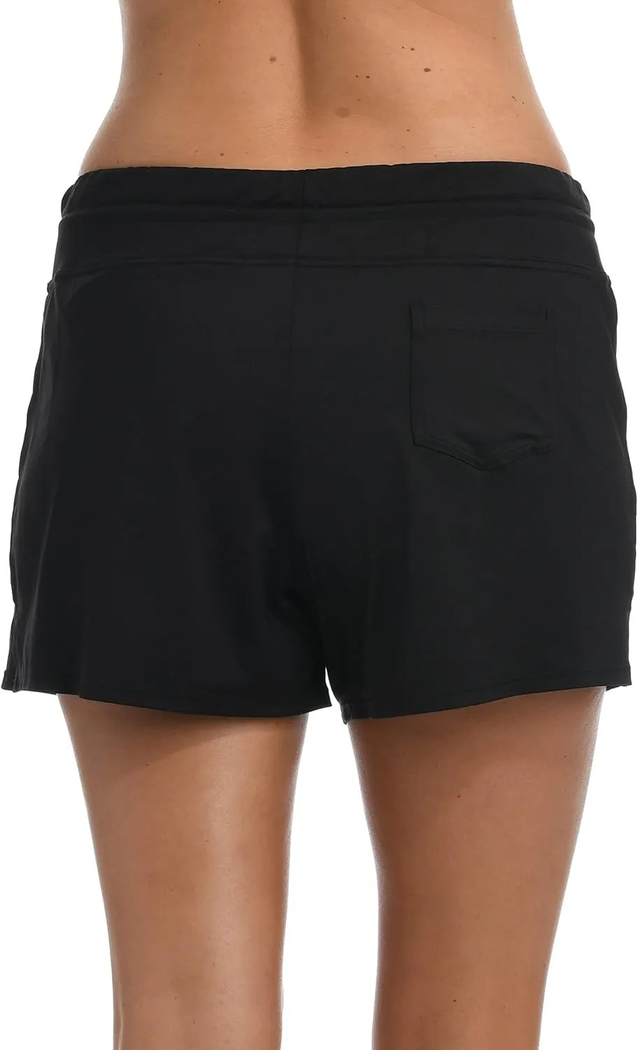 Solid Front Tie Swim Short Bikini Swimsuit Bottom