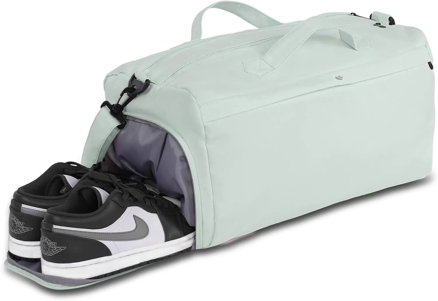 Sports Travel Gym Bag for Women, Workout Duffel Overnight Shoulder with Shoes Compartment and Wet Pocket Ladies Weekend Carry on Luggage Bags for Airplane Beach Mint Green