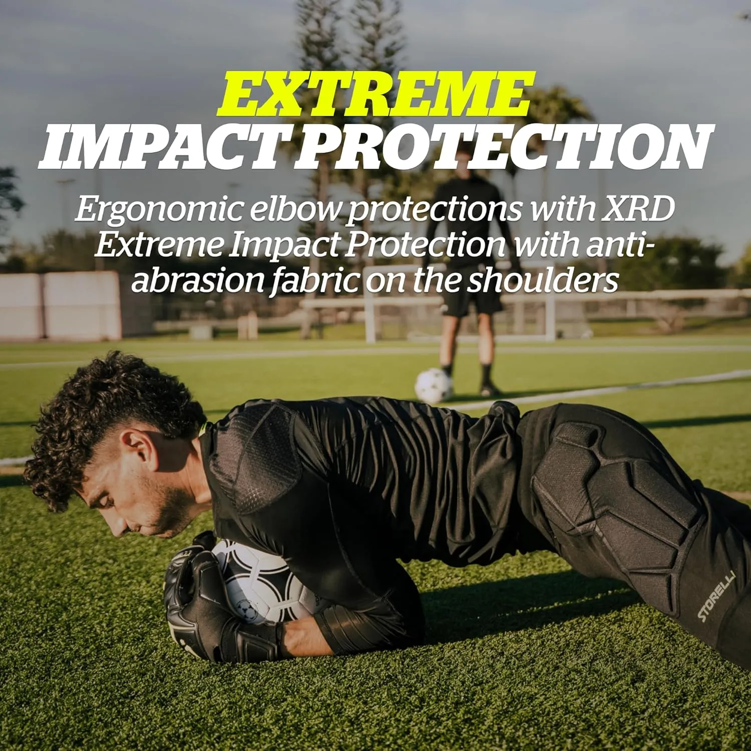 Storelli BodyShield Goalkeeper Light Matchday 3/4 Undershirt, Compression Shirt, Sports Accessories