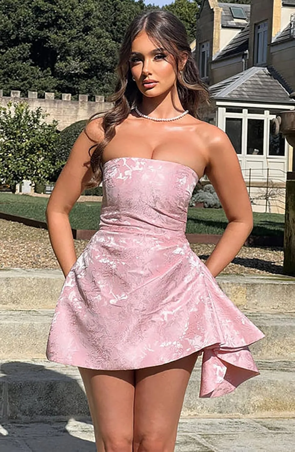 Strapless Short Homecoming Dresses for Teens Embroidery Satin A Line Mini Dress Cocktail Party Gowns