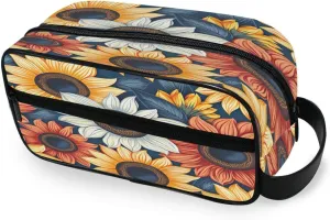 Sunflowers Travel Toiletry Bag for Women Men, Hanging Cosmetic Bag, Water Resistant Shaving Bag for Toiletries Accessories
