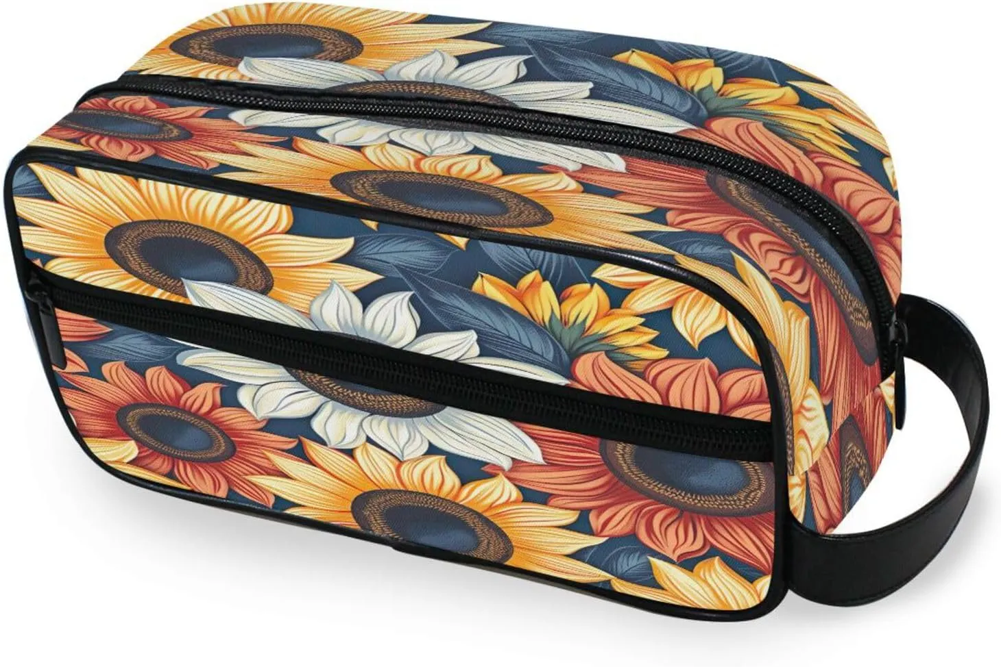 Sunflowers Travel Toiletry Bag for Women Men, Hanging Cosmetic Bag, Water Resistant Shaving Bag for Toiletries Accessories