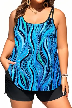 Tempt Me Plus Size Tankini Swimsuits - Women Two Piece Tankini Top with Shorts Flowy Swimsuit 2025 Bathing Suits