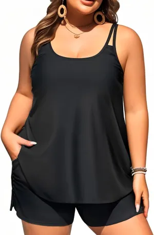 Tempt Me Plus Size Tankini Swimsuits - Women Two Piece Tankini Top with Shorts Flowy Swimsuit 2025 Bathing Suits